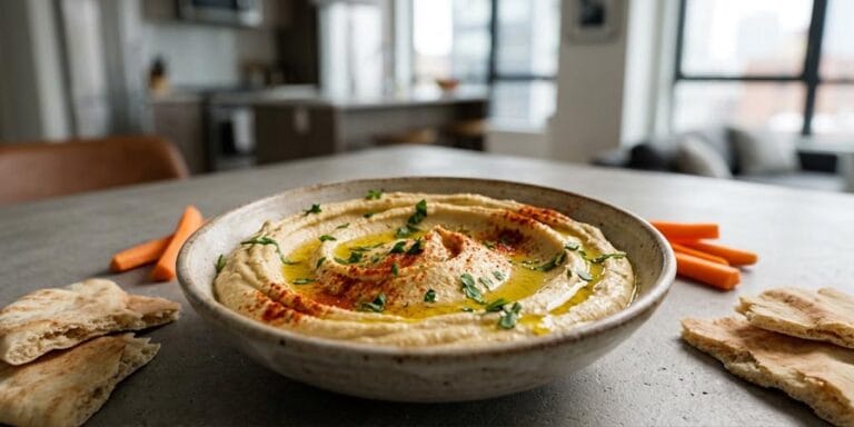 Krämig hummus med tahini