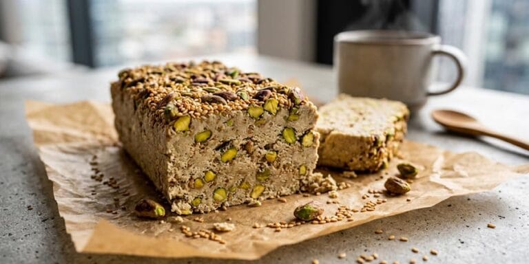 Pistagehalva med rostade nötter