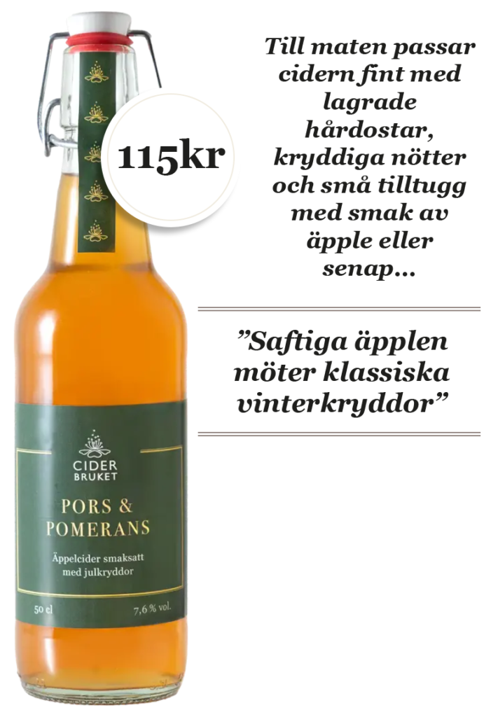 Ciderbruket Pors Pomerans Julkryddad appelcider