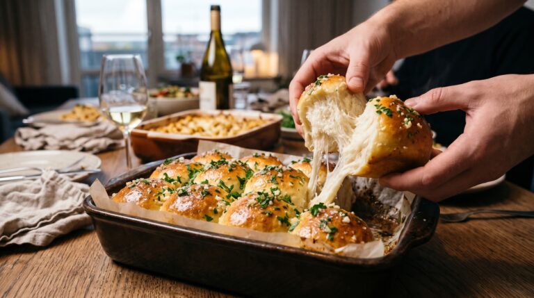 Klassiskt brytbröd med vitlök och persilja