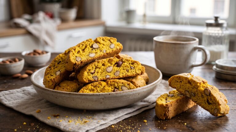Saffransbiscotti med rostad mandel
